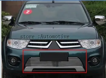 2013-2016 Par Mitsubishi Pajero Sport Kvalitātes Nerūsējošā tērauda Automašīnas priekšējo buferi Acu Reste Ap Apdare Sacīkšu Grili