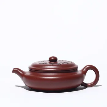 Dahongpao Meixiang Dzīvoklis Antīko Pot Zisha Tējkanna Yixing Roku Podu Kung-fu Teaware Violetā Māla Drinkware Par Puer Zaļa, Melna