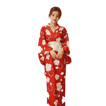 Japāņu kimono elementus tradicionālo kleitu kimonos sieviete 2018 obi haori geišas kostīms tradicionālo japāņu kimonos cosplay DD1488