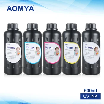 Aomya 10Colors x 500ml UV Tintes Krāsa pēc Izvēles UV LED Tintes Epson UV Plakanvirsmas Printeris Drukāšanas par Cieta Materiāla