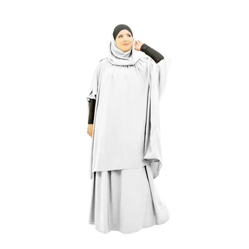 Musulmaņu Sievietes Lūgšana Apģērba Komplekts 2gab Kapuci Hijab Topi, Svārki Pilnībā Segtu Zaudēt Burka Ramadāna Tuvajos Austrumos Vecis Islāma Arābu Thobe