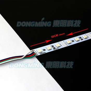 50gab/daudz 0,5 m led bar light 5050 SMD 36LEDS LED grūti luces lentes RGB DC 12V alumīnija profils virtuves rezultātā saskaņā ar ministru kabineta gaismas
