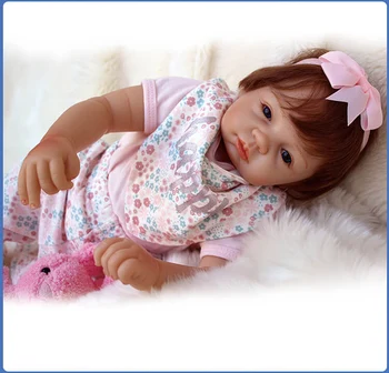 53cm bebe realista menina lelle atdzimis spilgti meitene, atdzimis bērnu silikona lelles rotaļlietas bērniem ziemassvētku dāvanu bonecas bērnu