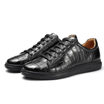 Sanpijiang jaunu krokodila ādas Vīriešu krokodils kurpes augstas kvalitātes vīriešu biznesa krokodila Ādas kurpes tendence Ikdienas apavi