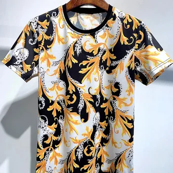 Vasarā Karstā Modes Vīriešu Augstas Kvalitātes Royal Vintage Iespiests T-Krekls Topi Šiks Oriģinālu Zīmolu Elpojošs