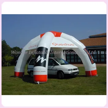 Karstā pārdošanas 6mx3mH piepūšamā telts auto izstādes 4legs spider telts kupola telts ar drukāšana notikumi