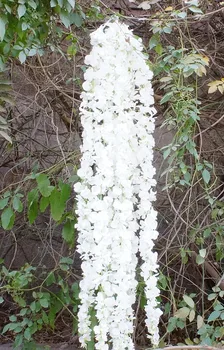 Mākslīgo Ziedu Wisteria Vīnogulāju 120cm Vienu Zīda 140 Ziedi Sērijas 