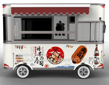 2800mm Mobilo Mini Electric Fast Food Truck Iela Uzkodas Kafijas Pārtikas Grozā