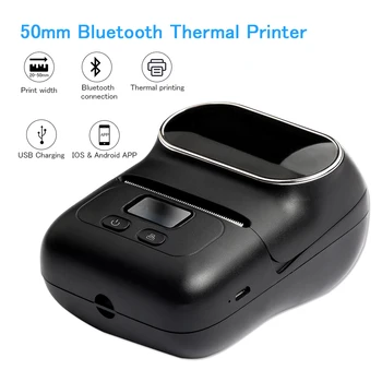 Mini Bluetooth Printeri 50mm Bezvadu Termisko Printeri Portatīvie Saņemšanas Mašīna USB Etiķetes Rēķinu ESC POS IOS Android etiķešu Printeri