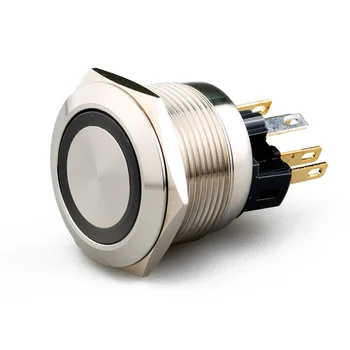 LED spiedpogu maiņa iekārtas tips 22mm gredzenu izgaismotas 1NO1NC IP67