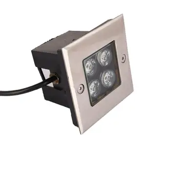4W LED aprakti gaismas grīdlīstes Footlights kāpņu apgaismojums laukumā aprakti Lampas IP68 āra LED soli, apgaismojums