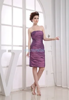 Bezmaksas piegāde 2016 īss formālās kleitas jauna dizaina purpura pārsējs līgavas kleita meitene kleita kleita pielāgoto izmēru/krāsu vakara Kleitas