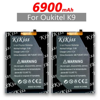 6900mAh KiKiss Uzlādējamo Akumulatoru Oukitel K9 Mobilo Telefonu Baterijas