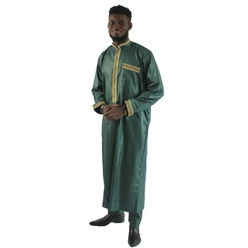 MD arābu Djellaba Homme Pakistānas Musulmaņu Tērpu Baltā Jubba Thobe 2 gab. Komplekts Islāma Apģērba Dubaija Melnās Drānās Jauki Eid Ramadan