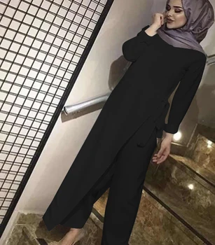 NEW2021 Drēbes Satīna Abaya Dubaija Musulmaņu Modes Jumpsuit Kleita Turcija Islāmu Apģērbu Āfrikas Kleitas Sievietēm Musulman De Režīmā