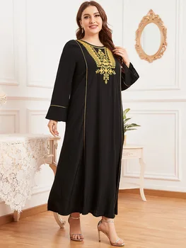Turcija Abaya Dubaija Musulmaņu Kleita, Hijab Maxi Kleitas Abayas Sievietēm Kaftan Vestidos Drēbes Femme Caftan Islāmu Plus Lieluma Apģērbu