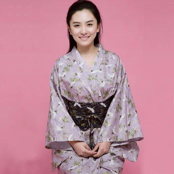 Japānas Klasiskās Sieviešu Kimono Ar Obi Blue Print Kimono Yukata Vintage Geišas Kimono Sieviešu Cosplay Kostīmu Veikt Apģērbi