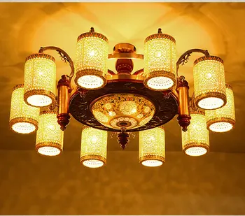 Ķīniešu Stilā Keramikas Zāle Vintage Lampas Antikvāras Lampas Griestu Gaismas Kārta Masīvkoka Art Hotel Vestibils, Guļamistaba Antīkās Griestu Lam