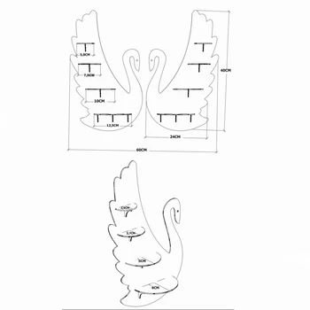 Kvalitātes Koka Plaukts 2 Gabali Gulbis Modelis Sienas Dekori Dzīvnieku Attēls Melnā Mājā, Birojā, Viesistabā, Guļamistabā Mūsdienu Minimāla