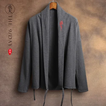 ★izšuvumi hanfu tang uzvalks vīriešu literatūras valsts vēja atjaunot senās paražas, jaciņa mēteli, džemperi, džemperis qiu dong