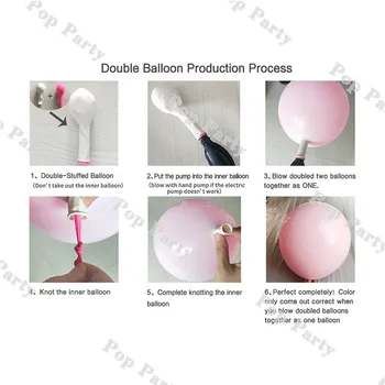 174pcs Dubultojies Rozā Balonu Vainags Arku Komplekts Kāzu Lateksa Balonu Komplekts Dzimšanas dienas svinības Apdare Baby Dušas Globos Piederumi
