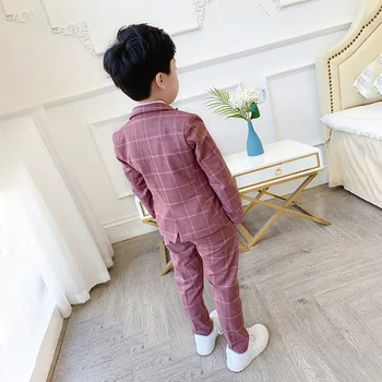 Pleds Oficiālu Baby Boy, Kāzu Tērpi, Elegantu Bērnu Skolā Vienotu Kleitas Bērni Puse Apģērbs Džentlmenis Toddler Biznesa Apģērbu
