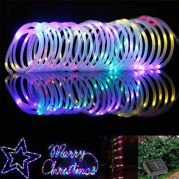 Āra Saules Vainags Jaunā Gada, Ziemassvētku Rotājumi, Mājas 30/50M LED Tube Virves Pasaku String Gaismas Telpā Pusaudžu Dāvanu