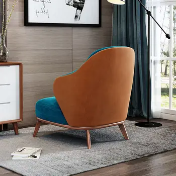 Ziemeļvalstu auduma vienotā dīvāns krēsls masīvkoka tiger krēsls modernā minimālisma gaismas luksusa radošo minimālisma dizainers atpūtas krēsls