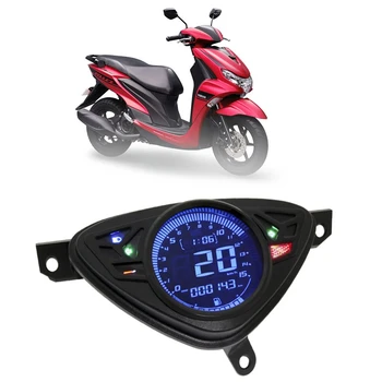 Motocikla Ātruma Mērītājs ar Krāsu LCD Eļļas Temperatūras Mērītājs Regulējams Odometra par Yamaha Milj.