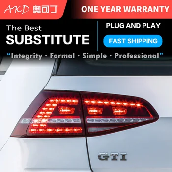 Auto Stils aizmugurējos lukturus, VW Golf 7 Golf7 MK7 LED Astes Gaismas 2012-2017 Aizmugurējie Lukturi dienas gaitas lukturi Aizmugures Pagrieziena Signāla Automobiļu Piederumi