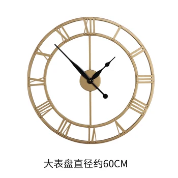 Mūsdienu Zelta Sienas Pulkstenis Rūpnieciskā Dizaina Modes Vienkāršu Sienas Pulksteni Izslēgt Radošo Metāla Horloge Sienas Ēdamistaba Dekoru EB50WC
