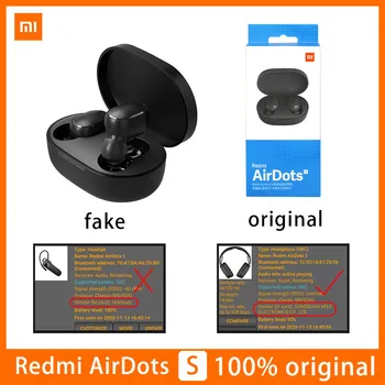 Sākotnējā Redmi AirDots 2 Bezvadu Austiņas Xiaomi AirDots S Bluetooth Austiņas 5.0 Bass Stereo Trokšņa Slāpēšanas 25 gabals/Daudz
