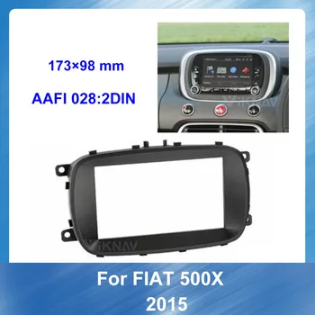 Par Fiat 500 X Auto Radio Stereo Fascijas Plāksnes Panelī ABS fit Pielāgošanas DVD rāmis Multivides josla Bezel Ekrāna Android