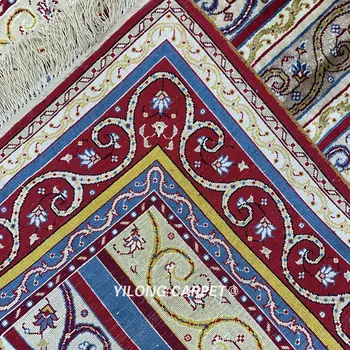 YILONG 3'x5' Roku darbs austrumu krāsains paklājs izsmalcinātu turku mūsdienu zīda paklāji (HF233B)