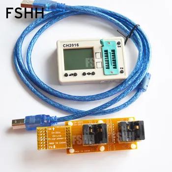 SPI FLASH programmētājs CH2016 Multi offline programmētājs+170mil SSOP8+SSOP8 testa kontaktligzdu Ražošana 1 vilkt 2 programmētājs