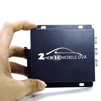 Vairumtirdzniecības 2 Kanālu mini transportlīdzekļa DVR Auto/Autobuss/Home 2CH mini mobilo dvr atbalsta CVBS/AHD 5.0 MP Reālā SD Kartes Mobilo DVR