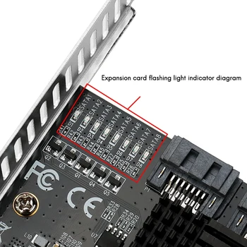SATA PCIE Paplašināšanas Karti PCIE 8-Port SATA 3.0 6Gbit/S Adapteris Karte Integrēts Darbvirsmas Pārveidotājs ar 8 SATA Rindas