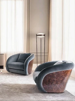 Vienkārši modes jaunu kombināciju, dīvāns koka, ādas īsā loka atpakaļ uzņemšanas telpā, auduma dīvāns pasūtījuma mēbeles