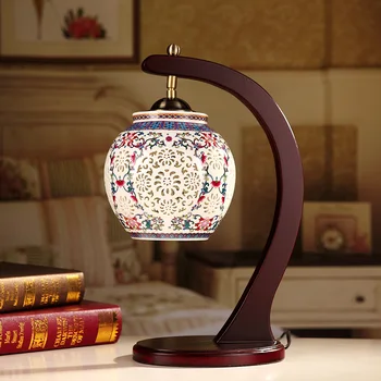 Ķīnas hotel galda lampas keramikas galda lampas
