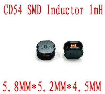1000PCS/daudz SMD jauda induktori CD54 1mh 102 Čipu inductor 5.8*5*4.5 mm