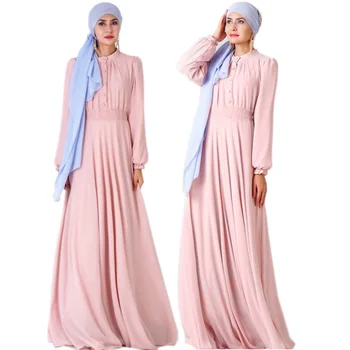 7002 Jauns Tuvo Austrumu stila Drēbes Dubultā Augsta Blīvuma Šifona Musulmaņu Zīmolu Sieviešu Kleita Pilnu Svārki