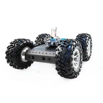 Wifi Kontroles 4WD Automašīnas Šasijas Tālvadības 130mm Gumijas Riteņu Robotu Transportlīdzekli Modulis Rīkoties Kontroles DIY Robots Komplekts
