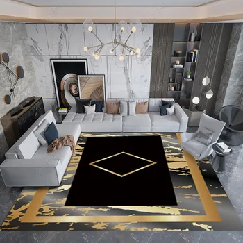 Dzīvojamā Istaba Guļamistaba Paklāju Ložņu Mat Nordic Style Black Dīvāns Mat Sadzīves Izsmalcinātu Anti Slip Dekoratīvie Izstrādājumi