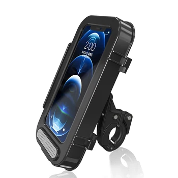 Regulējams 360 Ūdensizturīgs Velosipēdu Tālruņa Turētājs Universāls Velosipēds Motocikla Stūres mobilā Telefona Atbalstu Mount Bracket for Iphone
