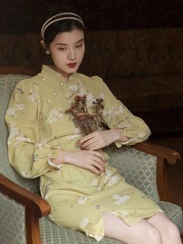 2022 elegants puse kleita ķīniešu tradicionālā kleita vestidso cheongsam elegants līgava kāzu kleita sirēna ķīniešu kleita