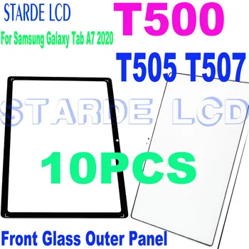 10Pcs Priekšējā Stikla ( Nav Touch Digitizer) Samsung Galaxy Tab A7 