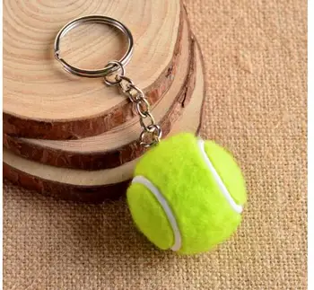 100pcs/partija, sieviete, vīrietis bumbu keychain (unisex) ikdienas tenisa bumbiņu atslēgu gredzens konfektes krāsa