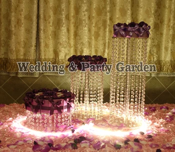 Kāzu kristāla kūka stāvēt kāzu dekorēšana prop kāzu centrālais 3pcs/daudz kristālu kūka turētājs D20,25,30,H45,30,15