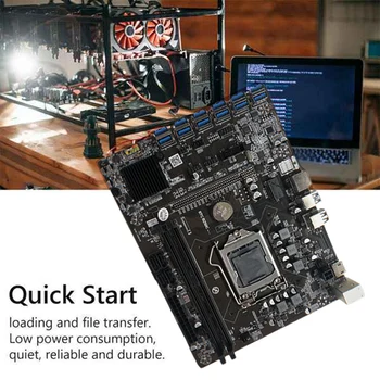 B250C BTC Ieguves Mātesplati ar CPU Dzesēšanas Ventilators+Switch Kabeli 12XPCIE, lai USB3.0 GPU Slots LGA1151 Atbalsta DDR4 DIMM operatīvā ATMIŅA