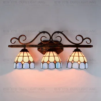 Modes tiffany Vidusjūras Sirēna spogulis gaismas modes zemniecisks sienas lampas, gultas lampas